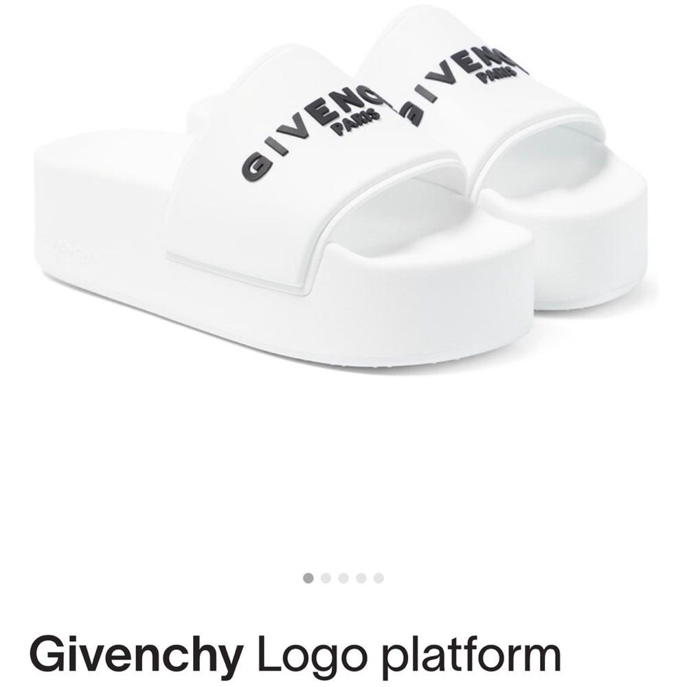 Givenchy logo platform rubber slides
